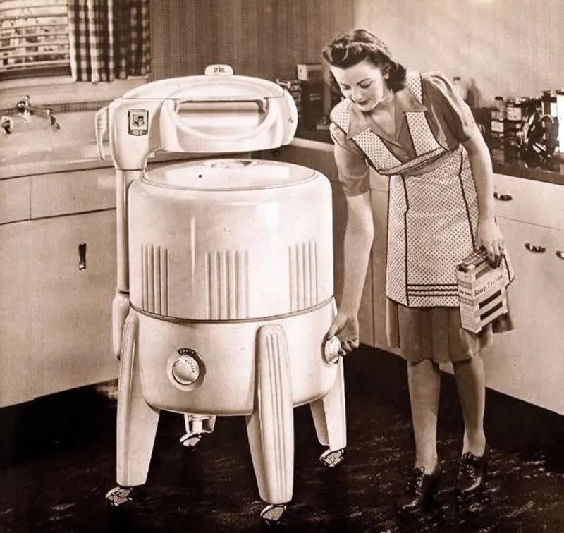 A Photographic Journey Through the Early Days of Washing Machines, 1880s-1950s Inventions