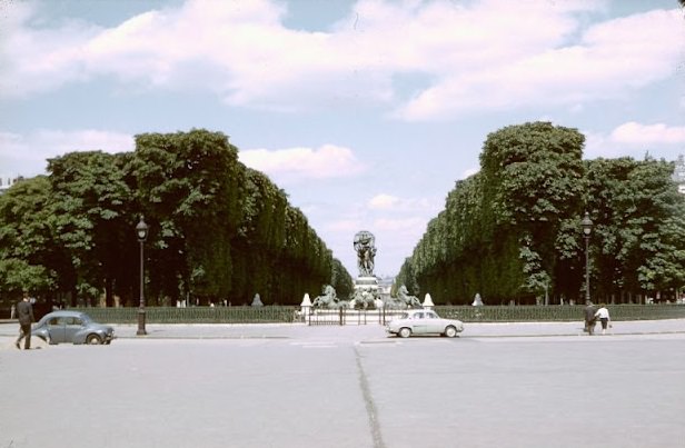 #46 Fountain of the Observatory, Jardin Marco Polo, Paris, July 1958.