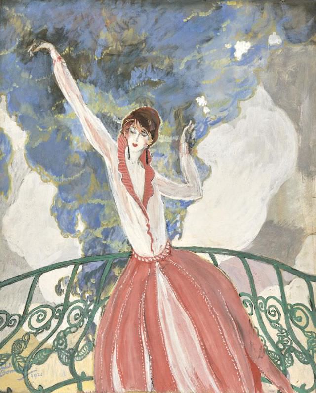 #6 Jeune femme au balcon, 1921