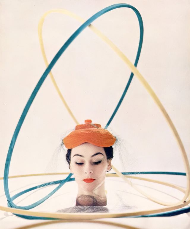 #10 Anne Gunning in Gilbert Orcel’s Mandarin hat, Harper’s Bazaar UK, April 1951.