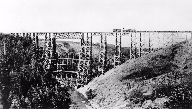 #9 Two Medicine Creek timber trestle, Great Northern Railway, Montana.