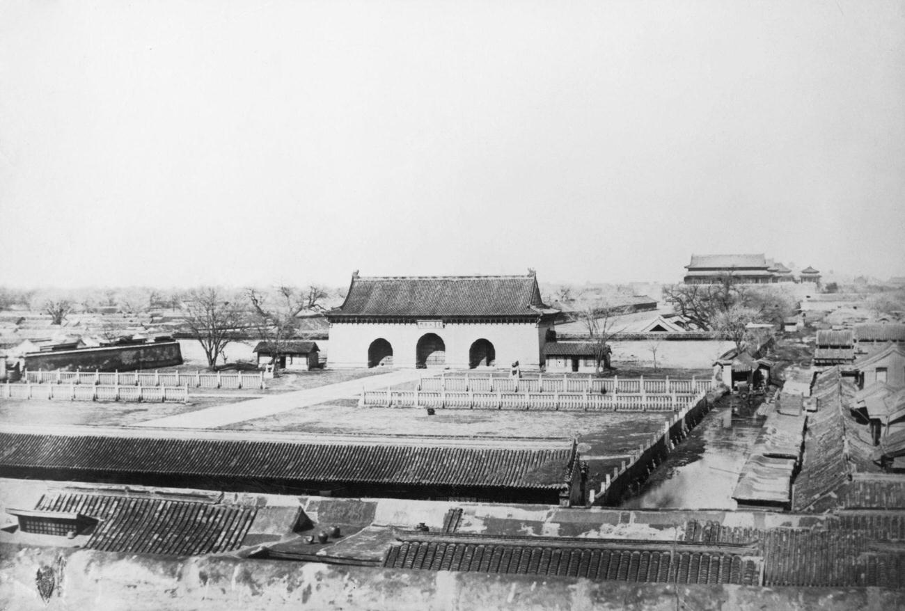 #3 The main entrance to the Imperial Palace or Forbidden City in Beijing, 1869.