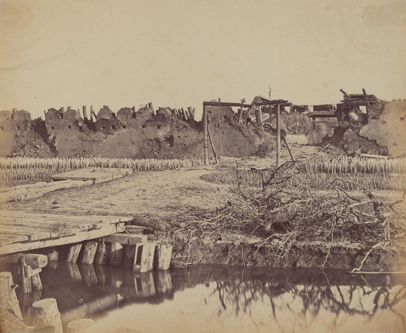 #73 Exterior of North Fort Showing the English Entrance, August 21, 1860
