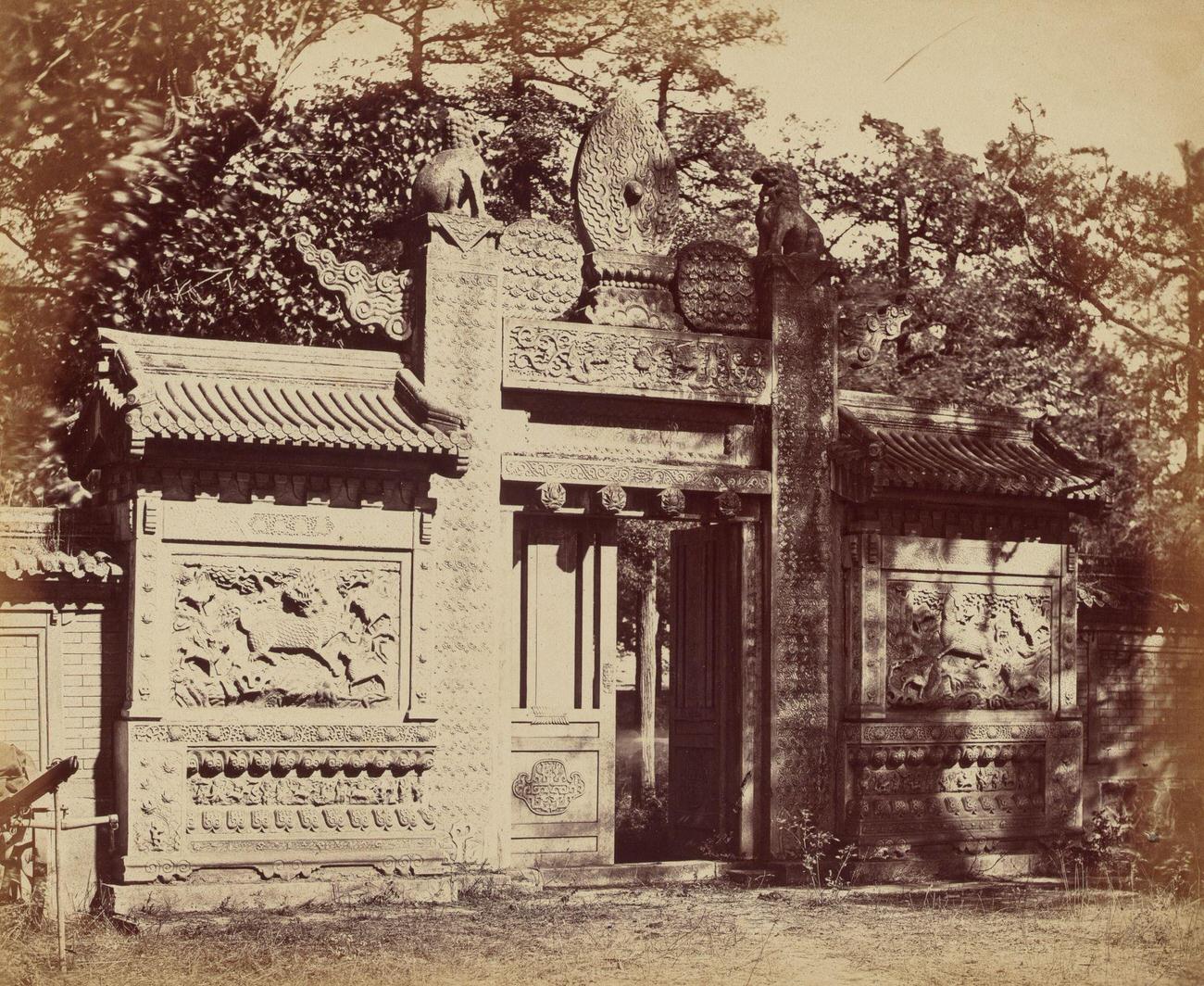 #74 Exterior of the Tomb Depot Near Pekin, October 1860