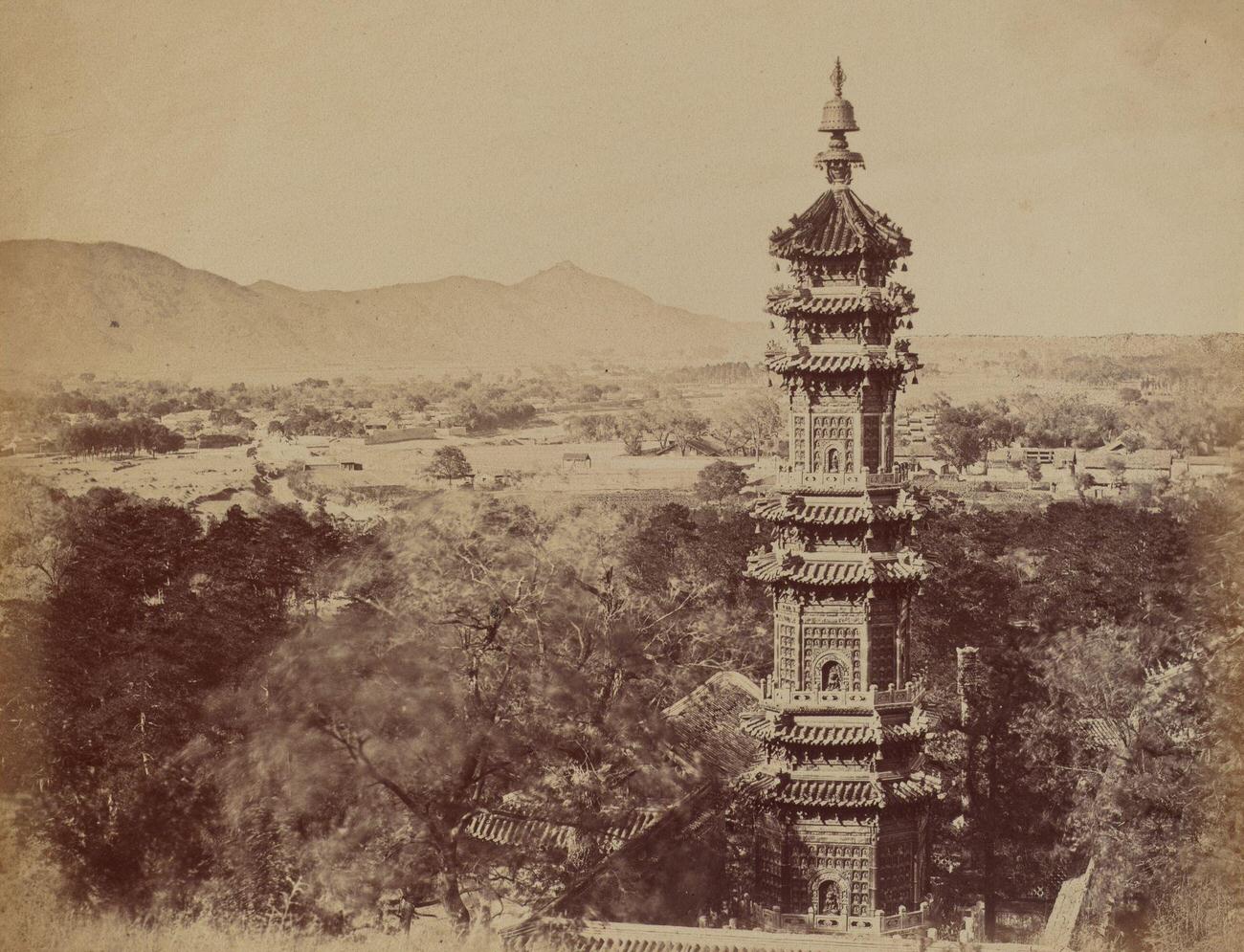 #77 View of the Summer Palace Yuen Min Yuen, Pekin, before the burning, October 1860