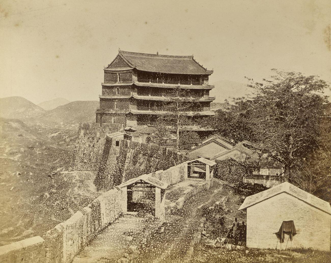#19 Five-Story Ming Watchtower, North End of Canton City Wall, 1870