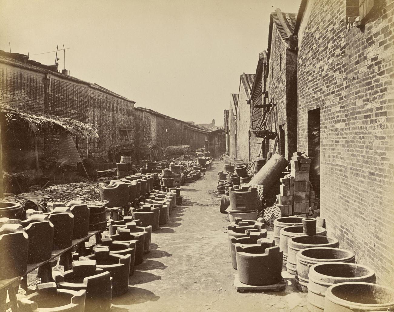 #20 Alley Bordered by Brick Buildings, China, ca. 1870