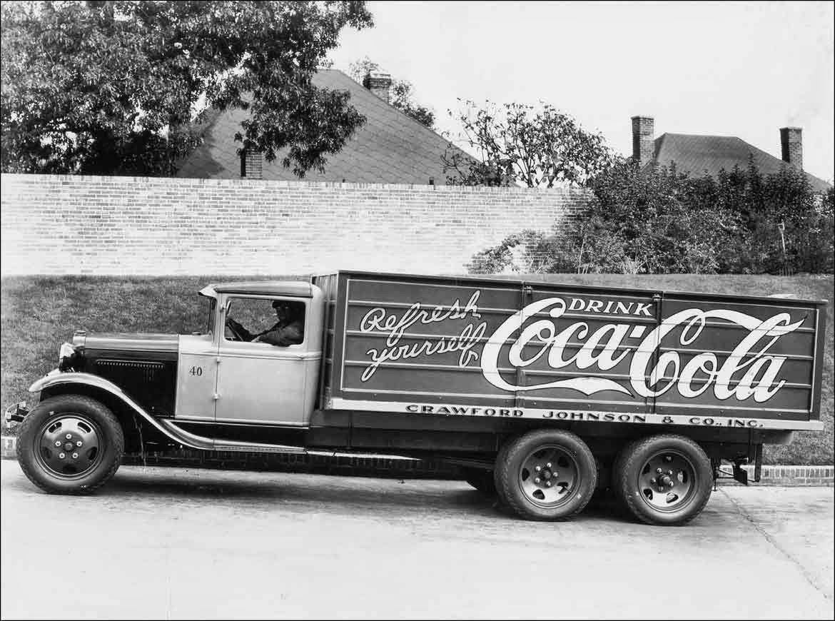 #17 A Ford Model AA delivery truck with Crawford Johnson & Co written on it, 1931.
