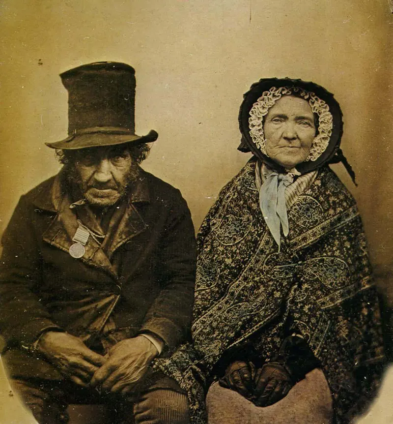 #14 Older Victorian couple, 1860s.