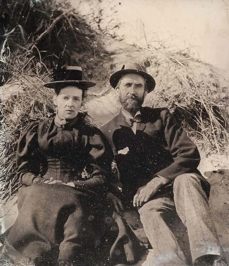#16 Tintype of a couple, mid-1890s.