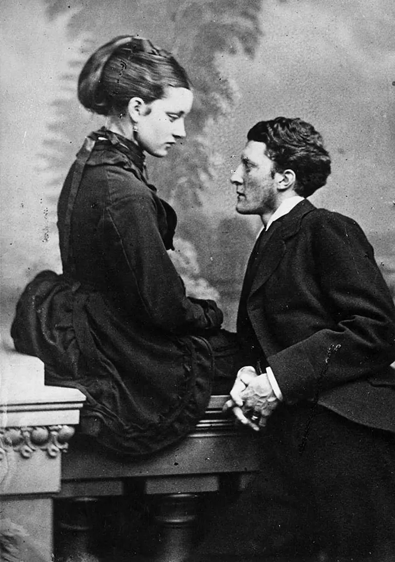 #8 Courting couple, 1860.