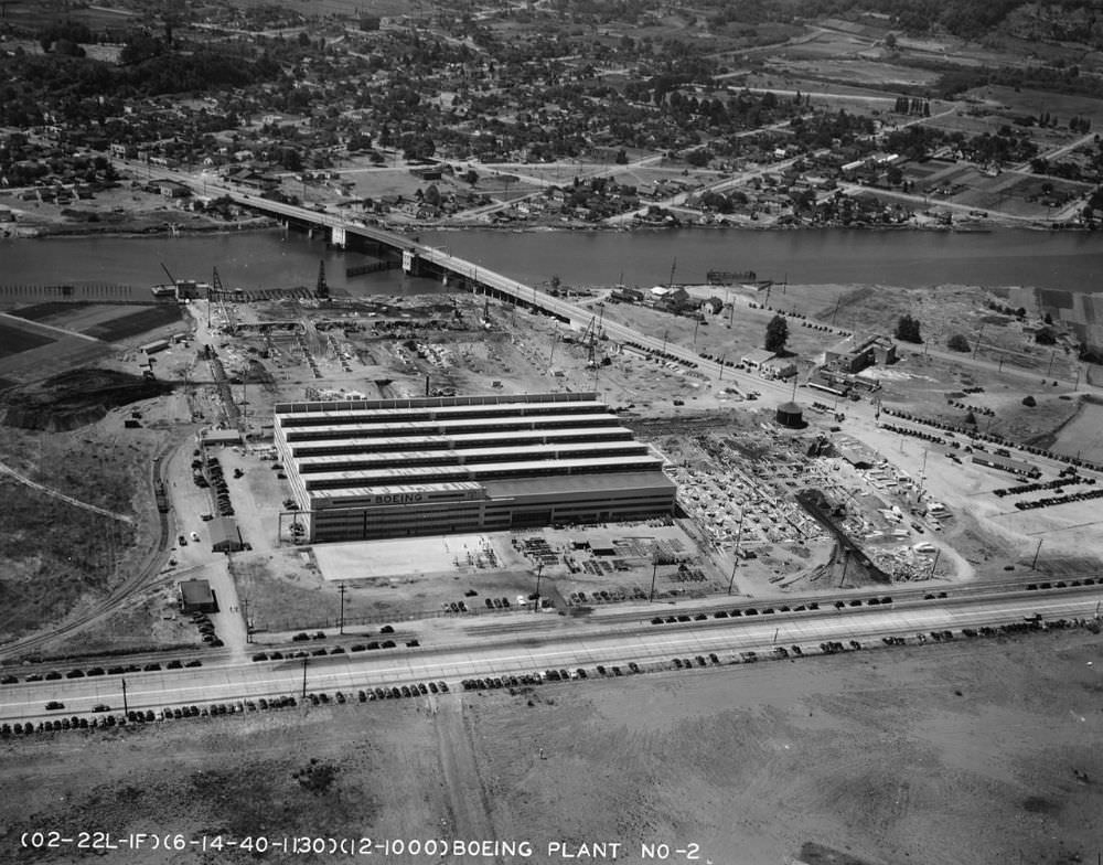 #10 Aerial photo of Boeing Plant 2, June 14, 1940.