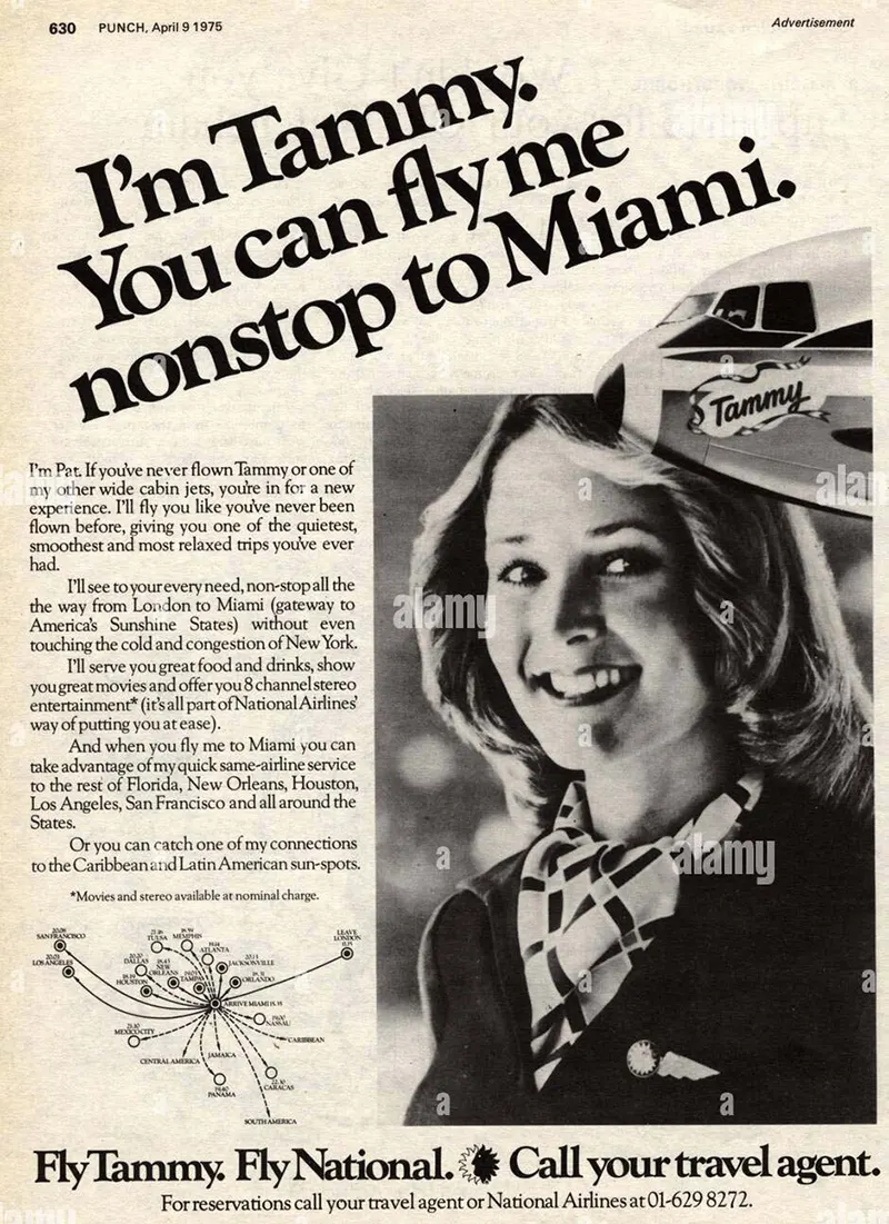 The Bold and Controversial “Fly Me” Ad Campaign of the 1970s Vintage Ads