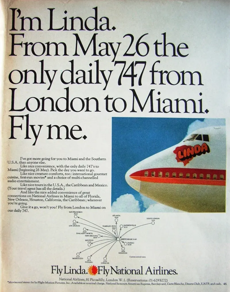 The Bold and Controversial “Fly Me” Ad Campaign of the 1970s Vintage Ads
