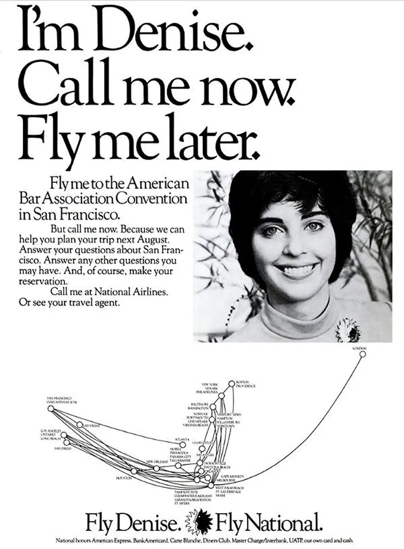 The Bold and Controversial “Fly Me” Ad Campaign of the 1970s Vintage Ads