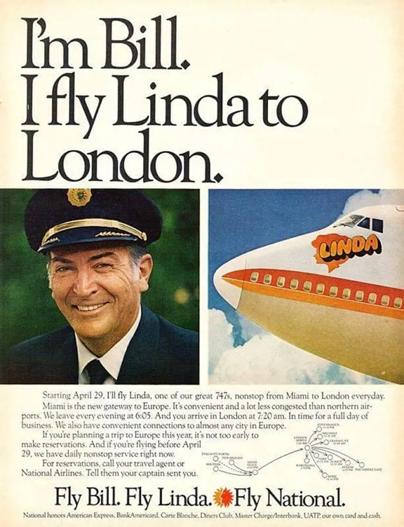 The Bold and Controversial “Fly Me” Ad Campaign of the 1970s Vintage Ads