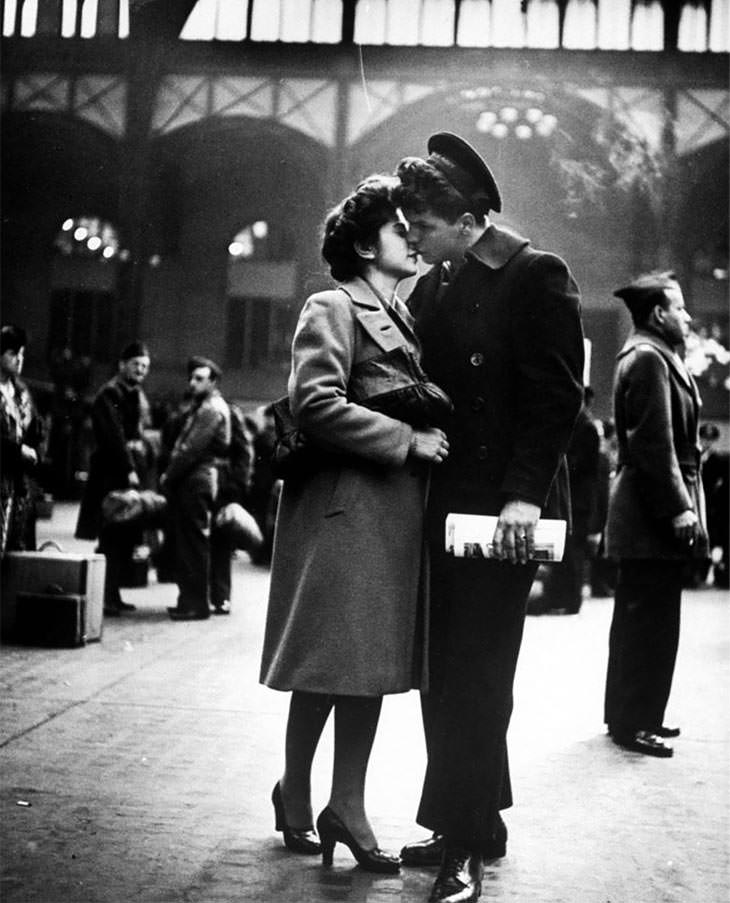 #36 Farewell to troops, New York’s Penn Station, April 1943.