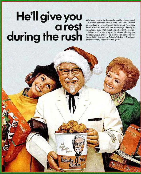 #14 KFC “Finger Lickin’, Christmas,” 1968.