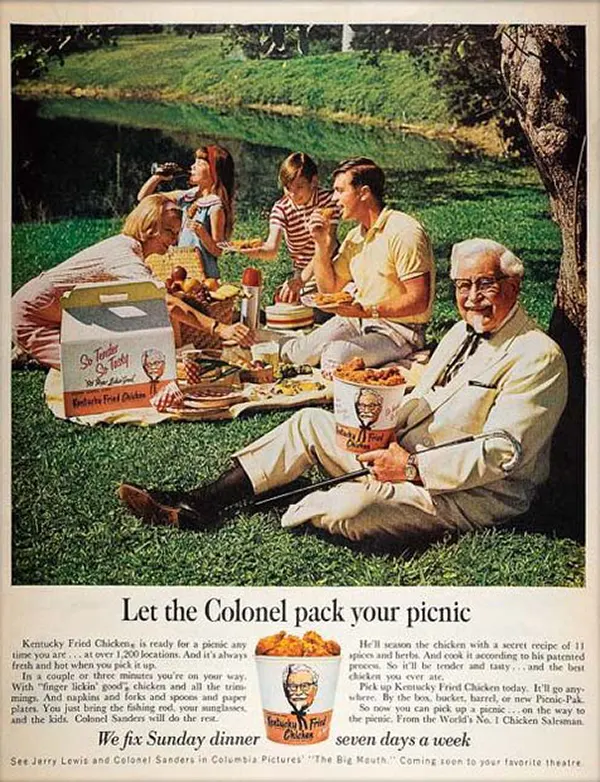 #3 KFC “Let the Colonel pack your picnic,” 1967.