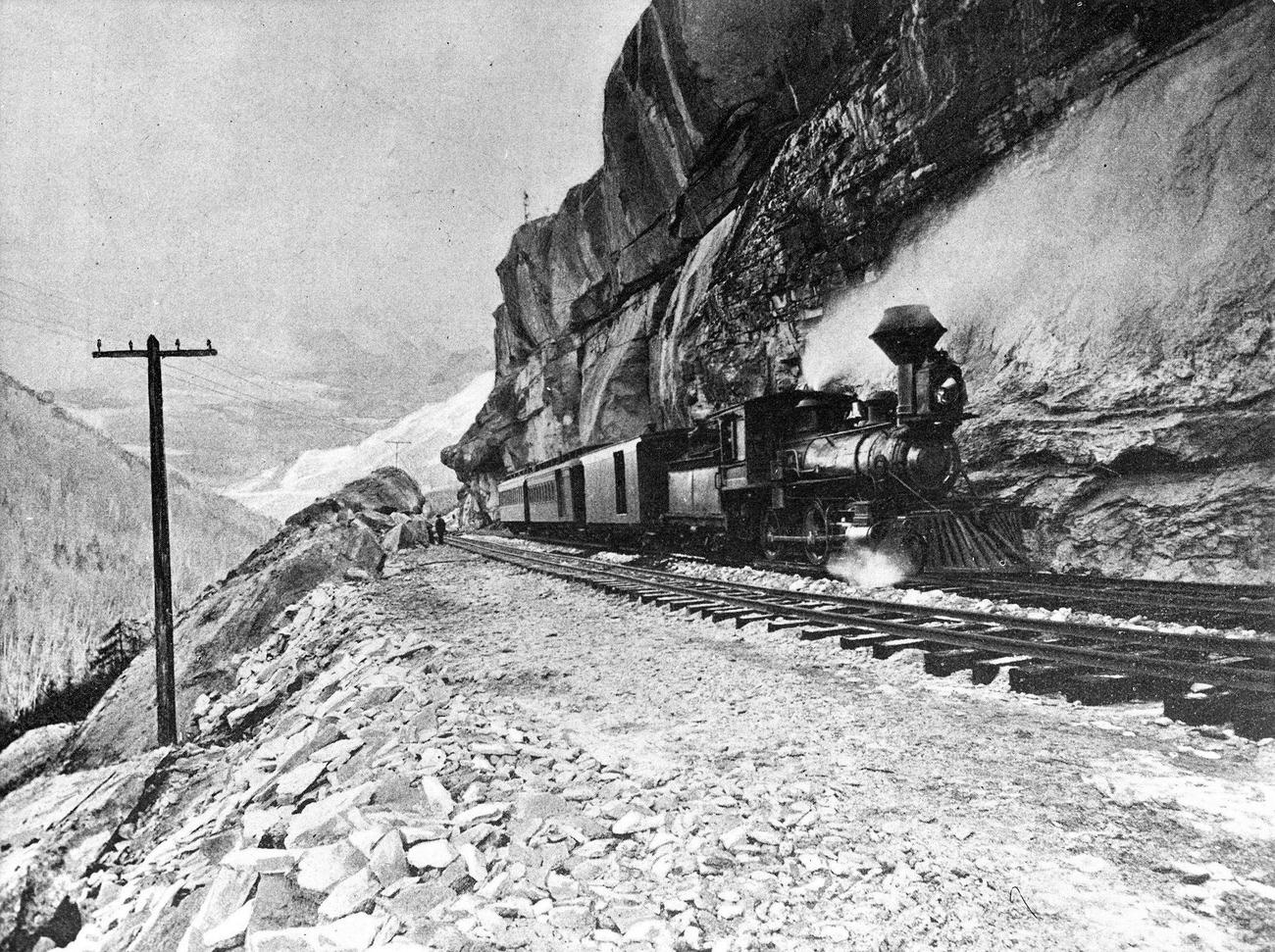#11 The Railway of the White-Pass en route to the Klondike Gold Mines, 19th century, Paris, France.