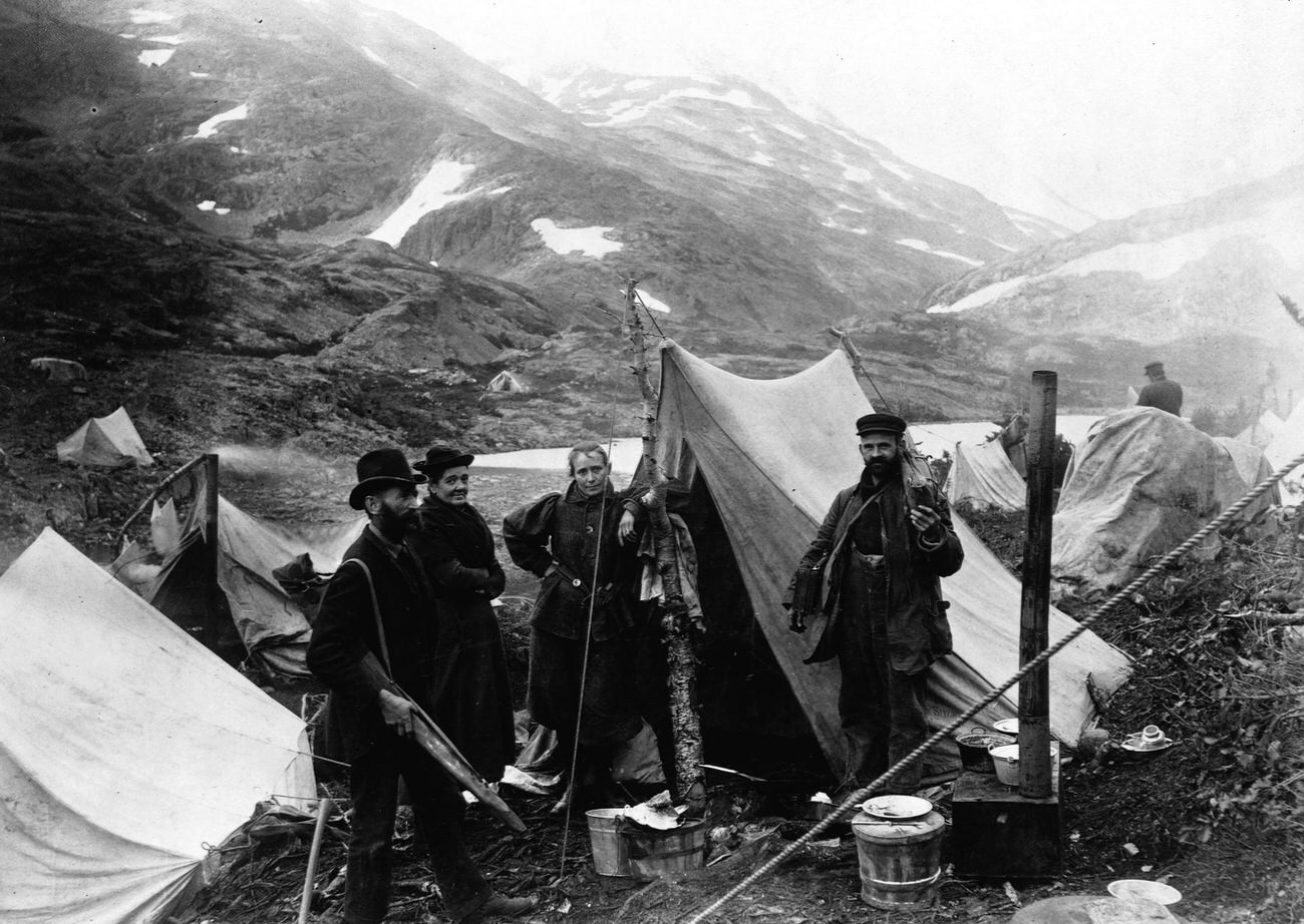 #26 Two missionaries headed to the Klondike gold fields at the height of the Gold Rush, Alaska, 1897.