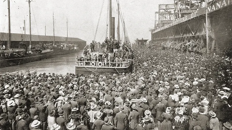 #74 The S/S Excelsior departs San Francisco for the Klondike, July 28, 1897.