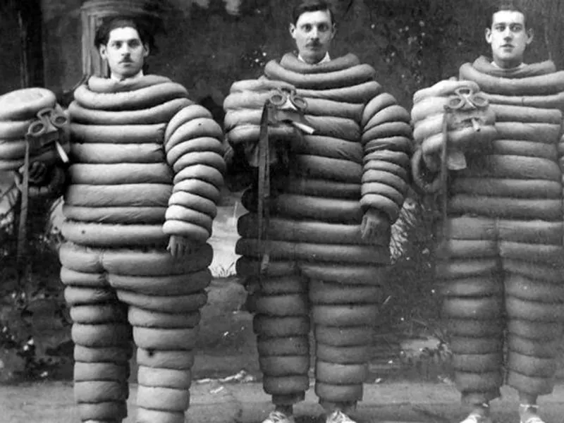 The Original Michelin Man of Michelin Tires in Chilling Vintage Advertising Photos Vintage Ads