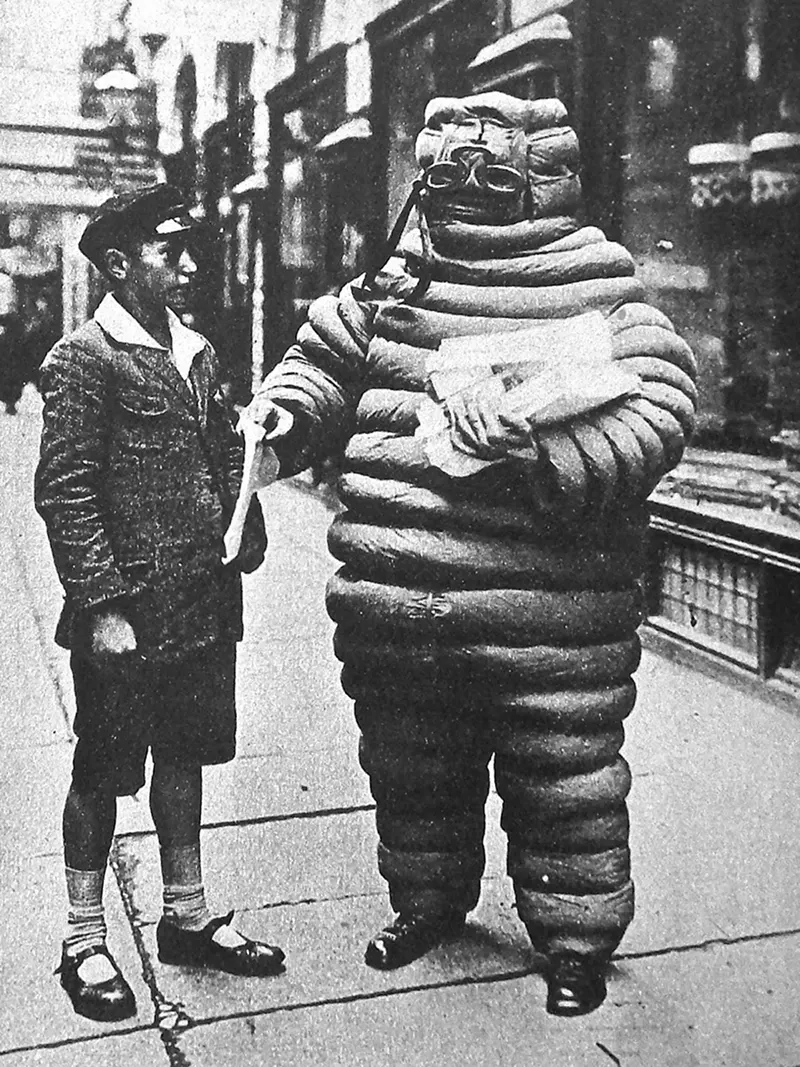 The Original Michelin Man of Michelin Tires in Chilling Vintage Advertising Photos Vintage Ads