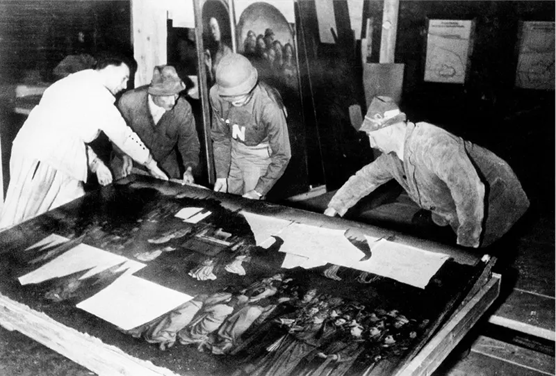 #12 Goya painting inspection, Le Grand-Lucé.