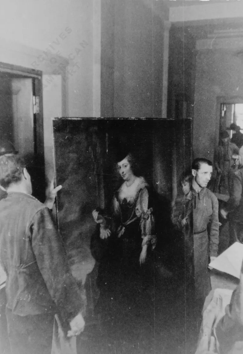 #20 Soldiers preparing Rubens painting for shipment, 1945.