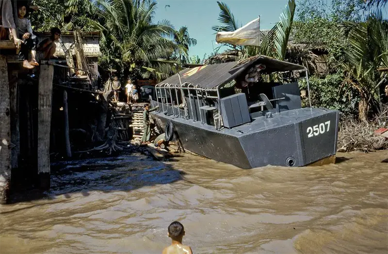 #23 South Vietnamese war boat, Coconut Monk’s island, near My Tho.