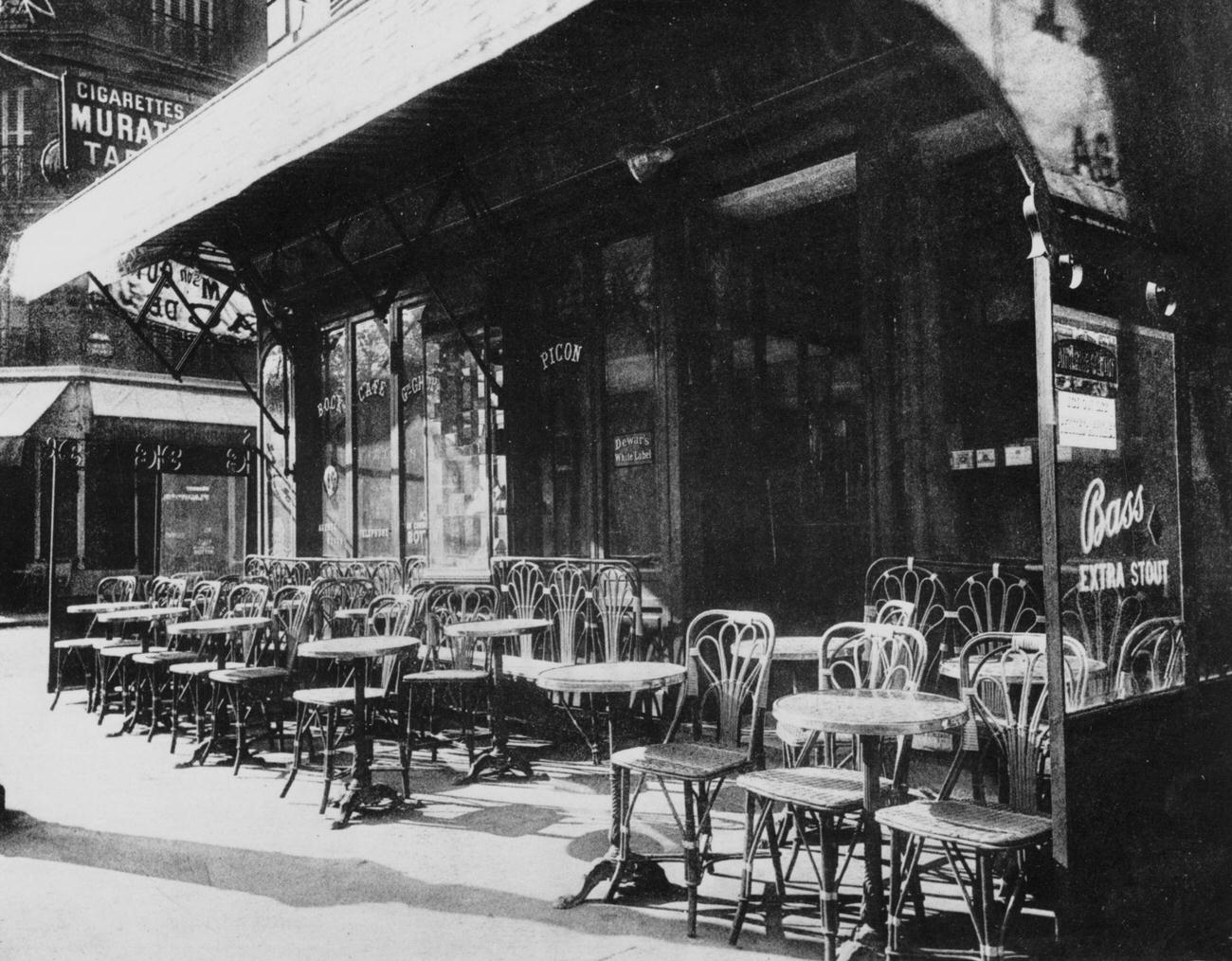 #20 Deserted Cafe on Avenue de la Grande-Armee, Paris, 1925