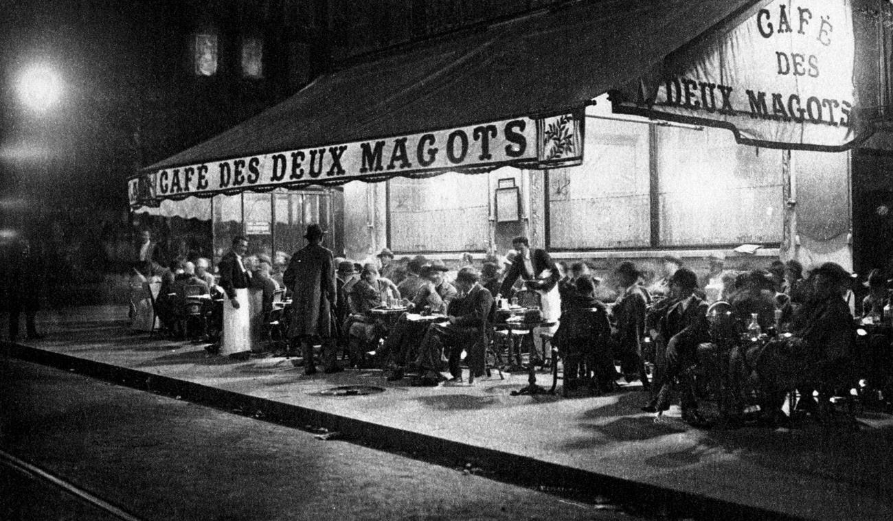 #24 Terrace of Café des Deux-Magots at Night, VIth Arrondissement, Paris, 1925