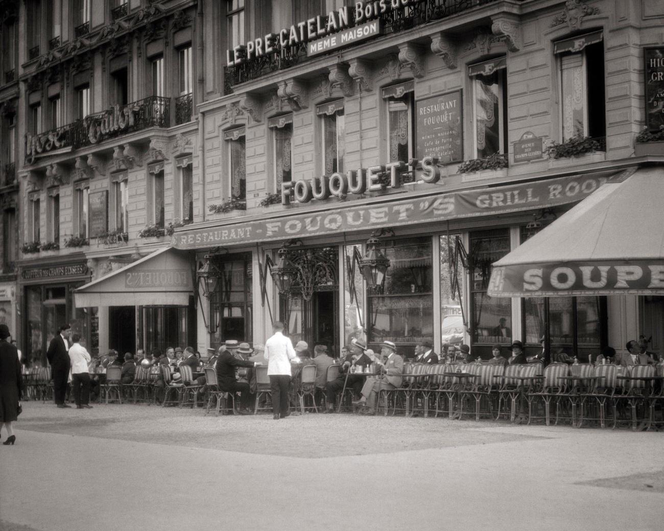 #28 Fouquet’s Restaurant Cafe, Corner Champs Elysees and George V, Paris, 1920s