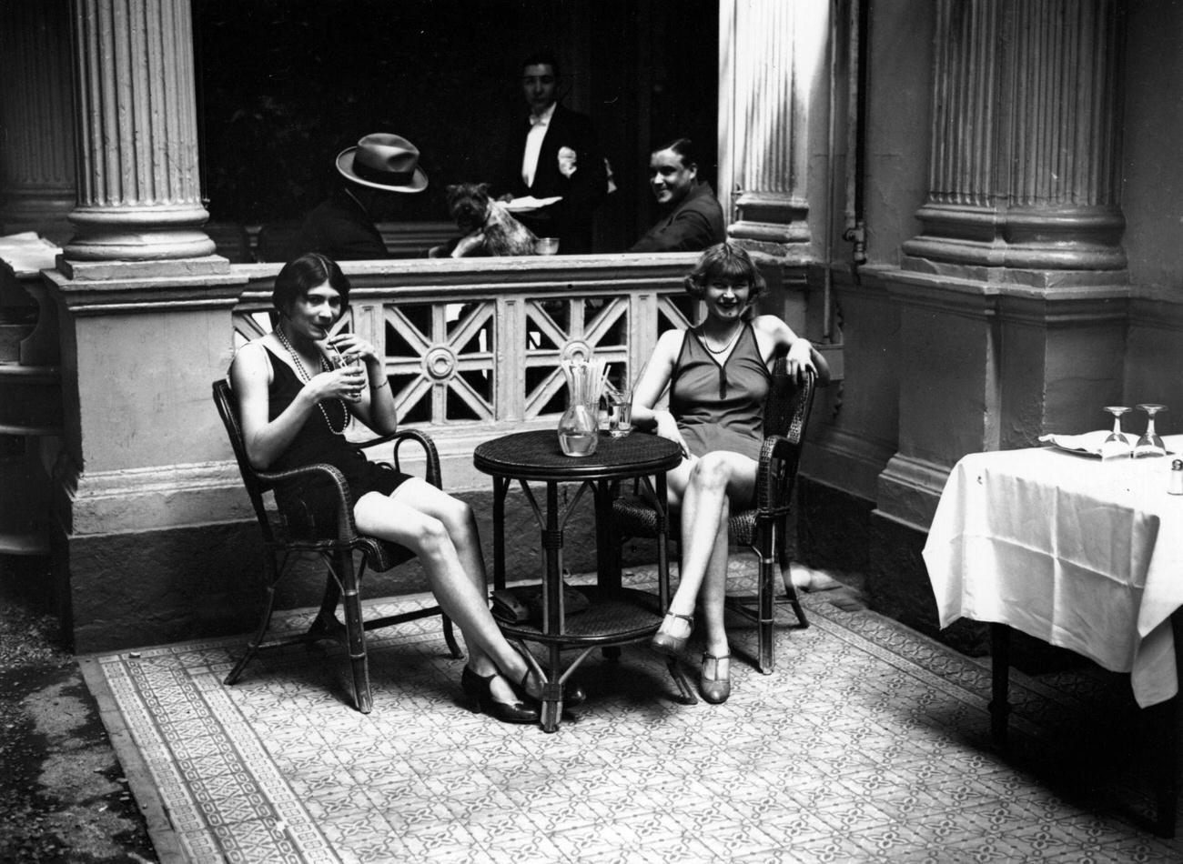 #38 Women in Bathing Suits Enjoying Drinks During Paris Heatwave, 1929