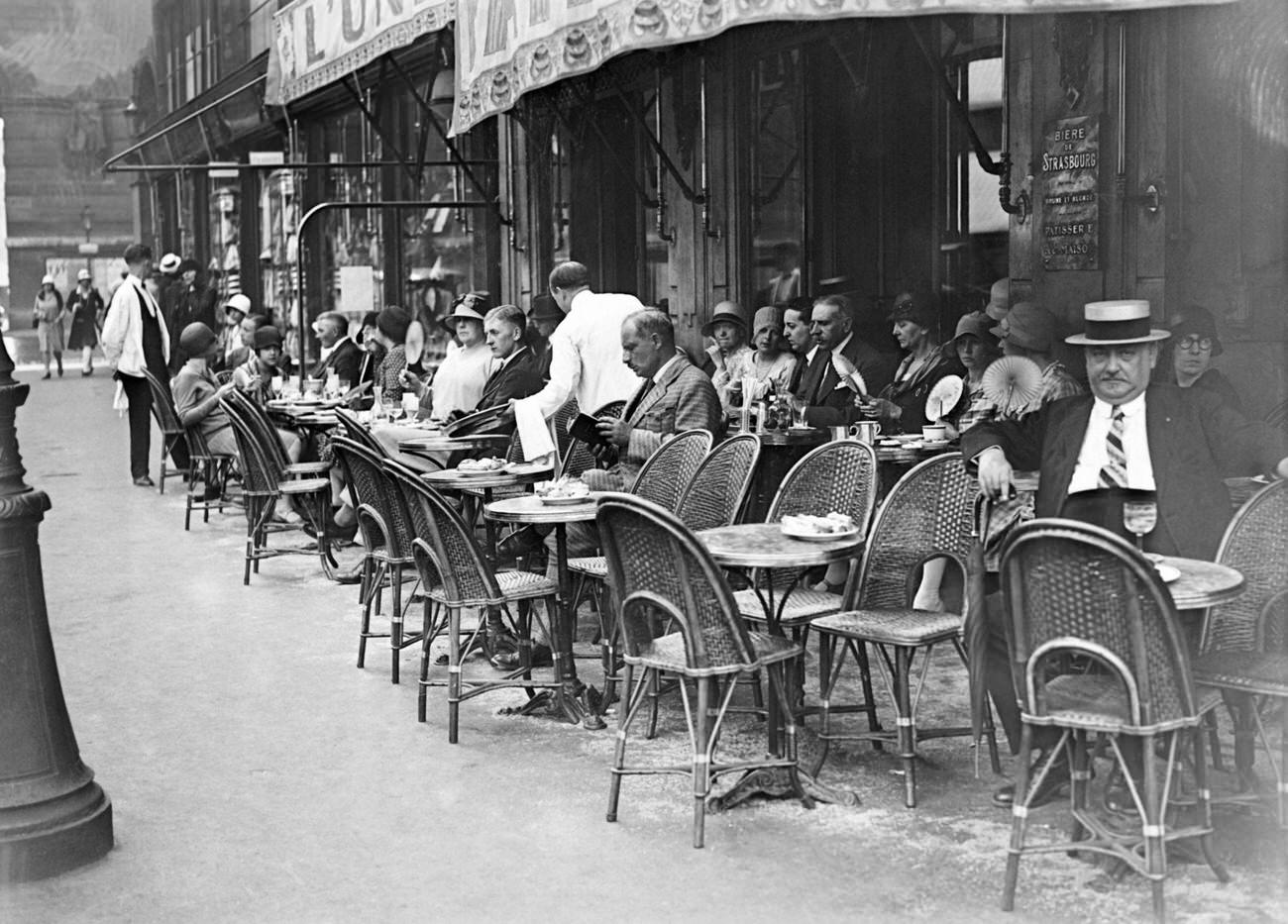 #42 Cafe Terrace During Heat Wave, Paris, July 1929