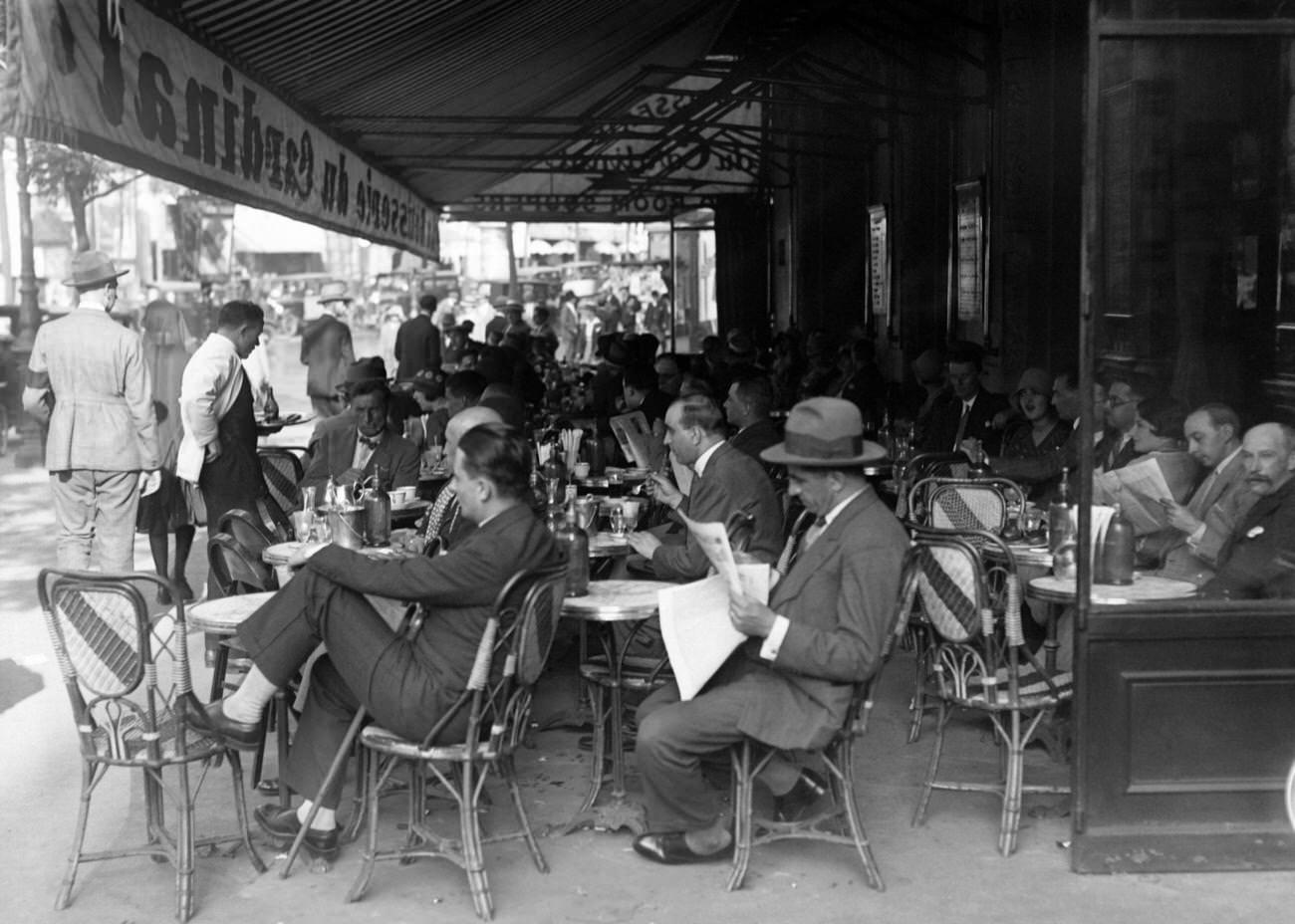 #45 Parisian Cafe Terrace, September 1929