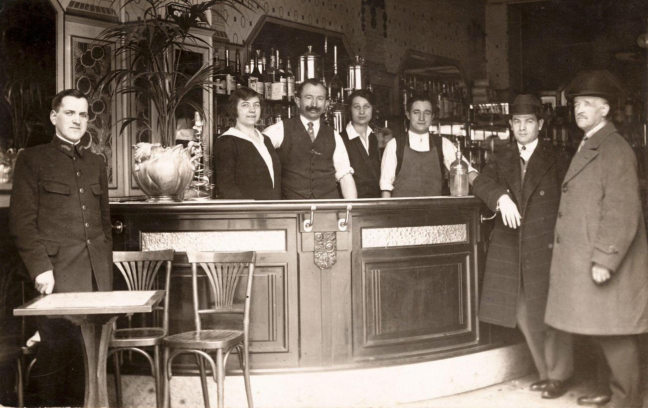 #8 Interior of a Cafe in Paris, 1920