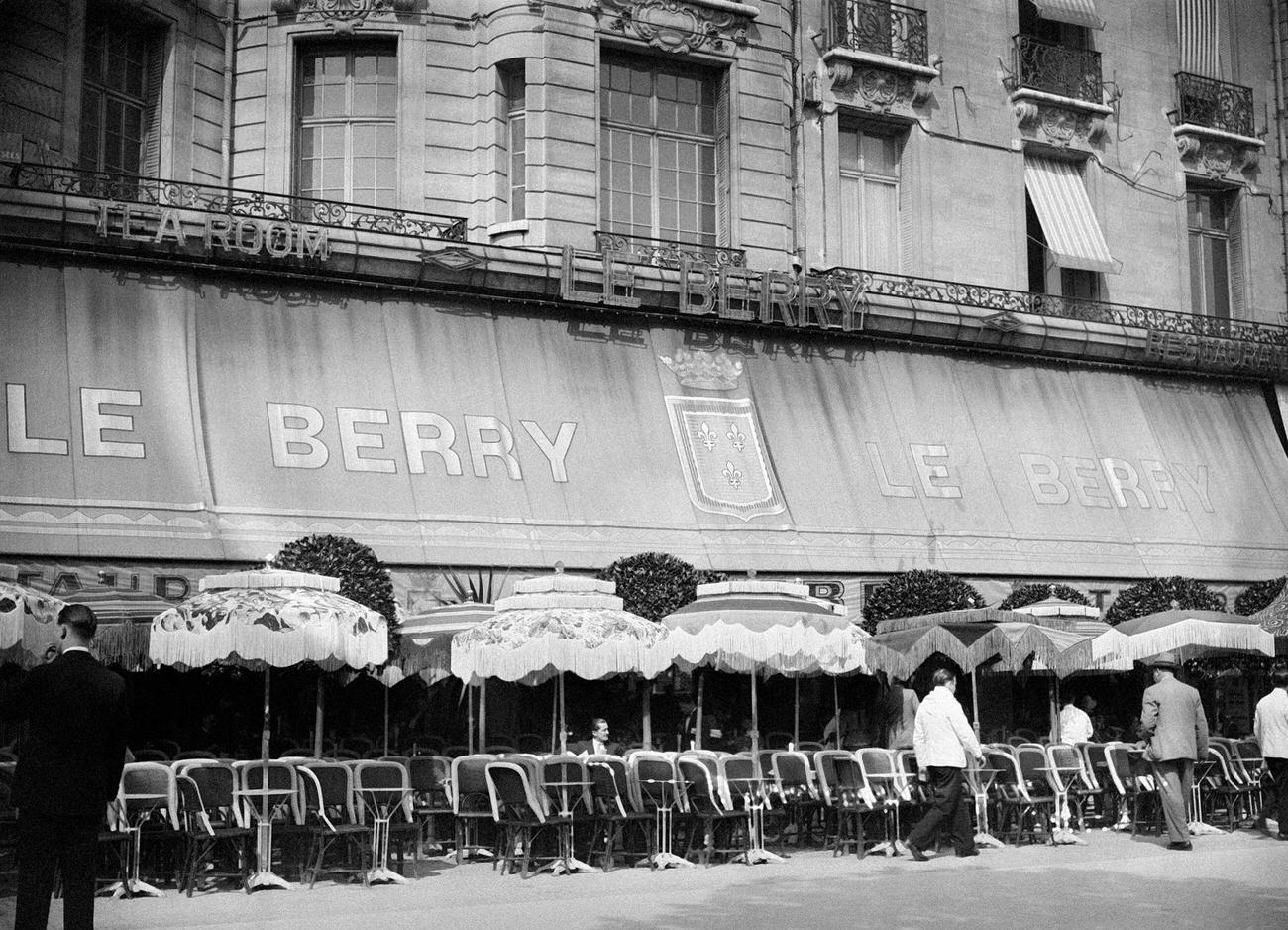#11 Exterior of ‘Le Berry’ Cafe in Paris, 1930