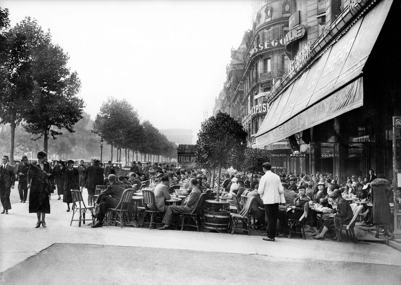 #27 Cafe De Berri on Avenue Des Champs-Elysees, Paris, 1931