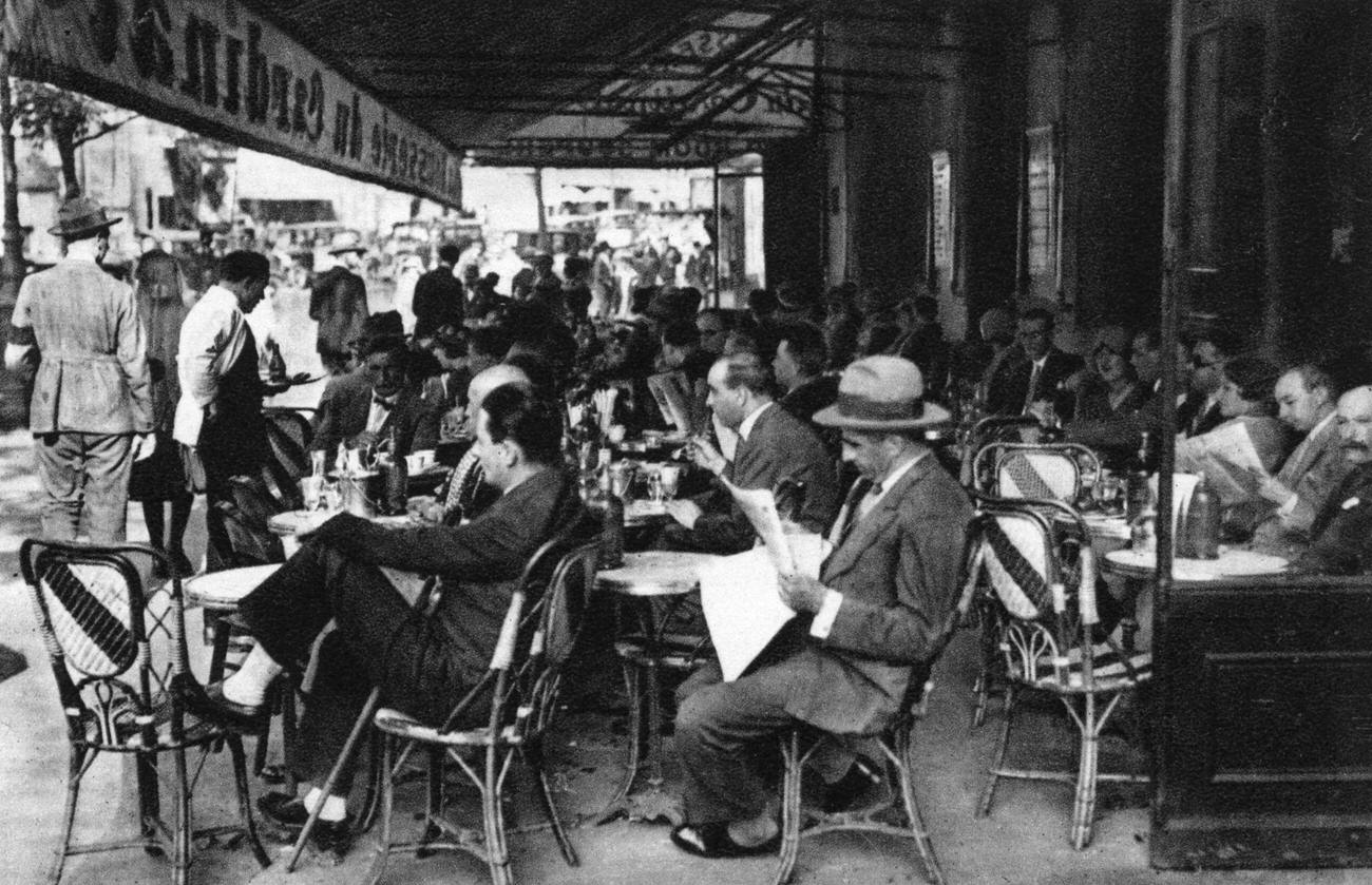 #28 People at a Pavement Cafe, Paris, 1931