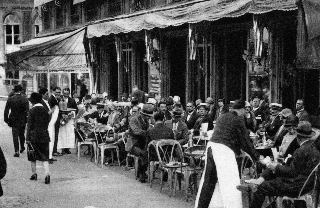 #29 Patrons at a Renowned Parisian Pavement Cafe, 1931