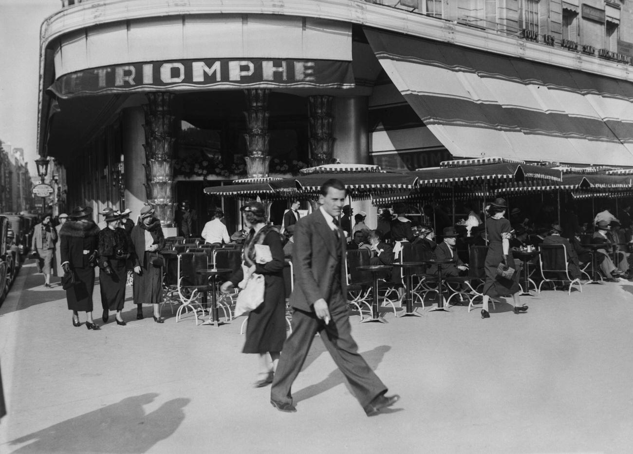 #51 Cafe ‘Le Triomphe’ Terrace, Avenue des Champs Elysées, Paris, 1935
