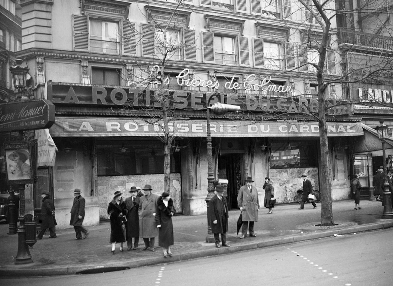 #53 ‘La Rotisserie du Cardinal’ Cafe Closure, Paris Boulevards, 2 February 1935