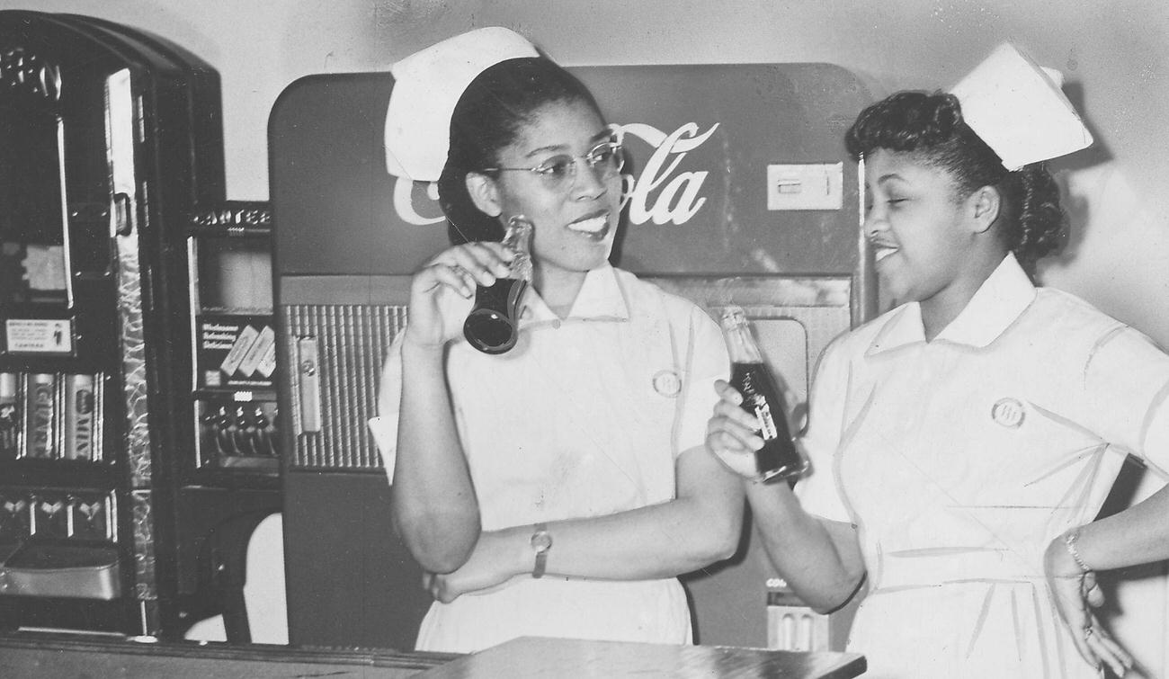 #45 African-American nurses drinking Coca-Cola, 1948.