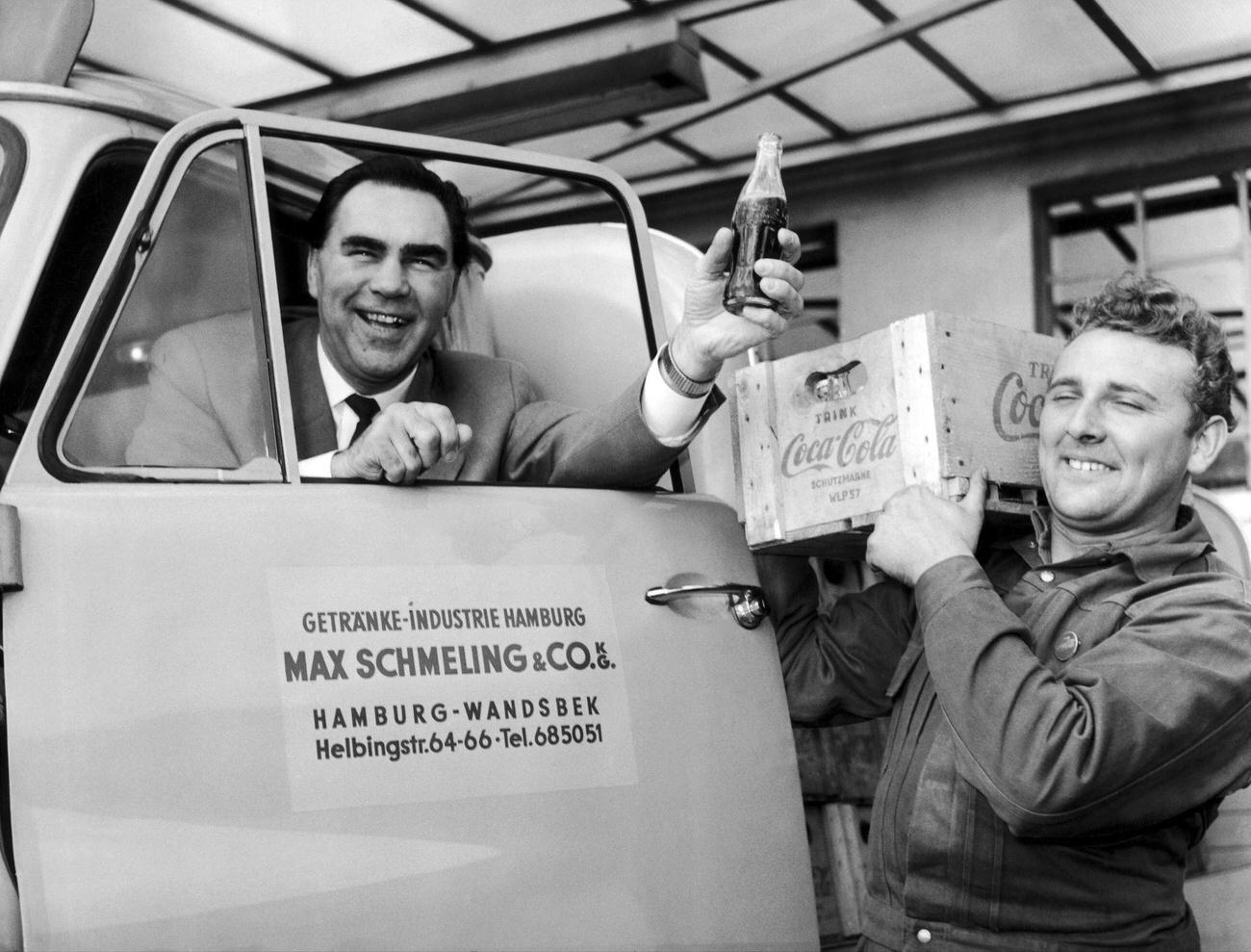 #87 Boxer Max Schmeling promoting Coca-Cola in Germany,1957.