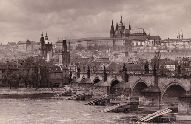 #2 View of Charles Bridge in Prague, 1945.