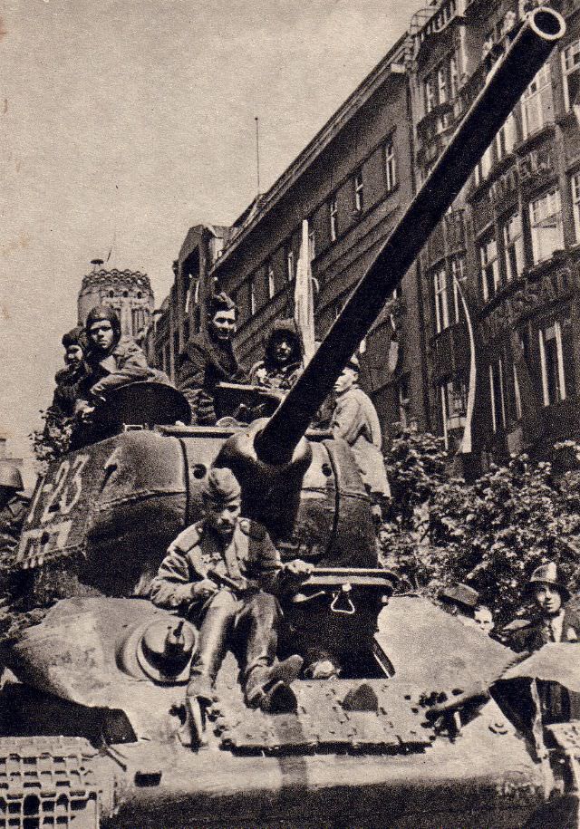 #7 Post-liberation joy in Prague, 1945.
