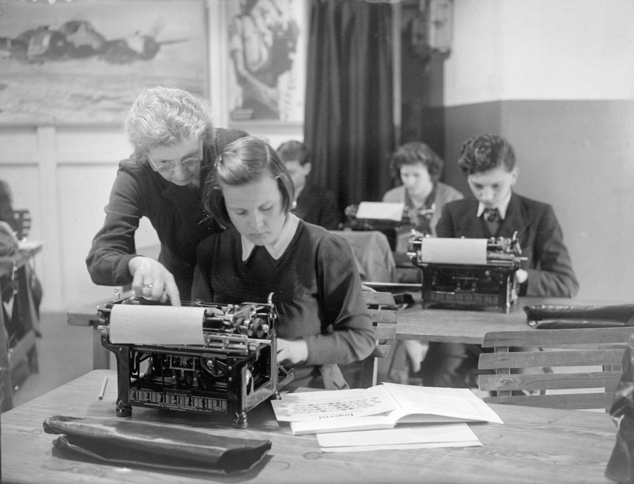#36 Women Learning to Type with ‘Imperial’, 1944