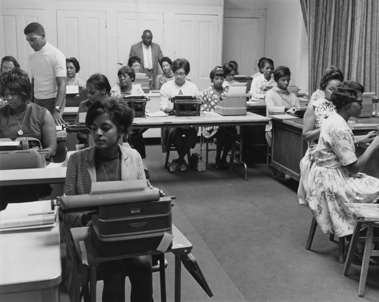 #45 Women in Typewriting Training Class, US, 1960